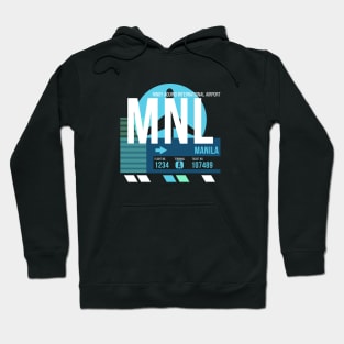 Manila (MNL) Airport Code Baggage Tag Hoodie